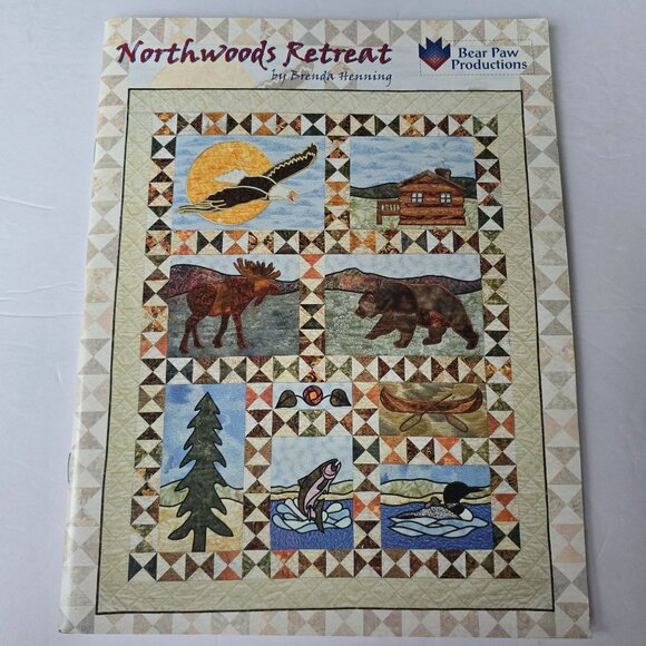Northwoods Retreat Quilt Pattern Book By Brenda Henning Bear Paw Productions 200 - Picture 14 of 14